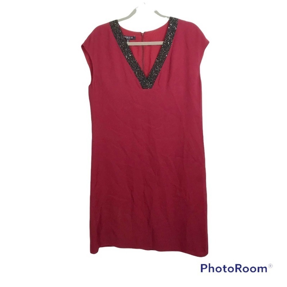 Lafayette 148 NY Jolet cap sleeve shift sheath dress size M
